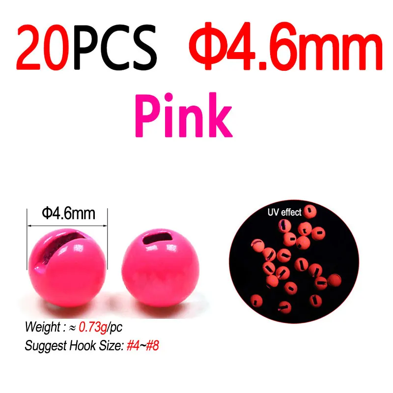 20pcs 4.6mm Pink