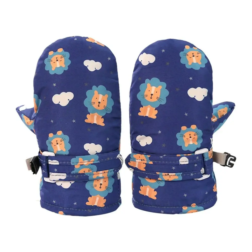 Guantes de esquí gruesos para niños, manoplas deportivas antideslizantes a prueba de viento, Snowboard, guantes cálidos de invierno para ciclismo para niños - imagen 2