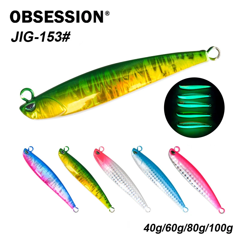 OBSESSION J153 Jig metálico luminoso de hundimiento lento