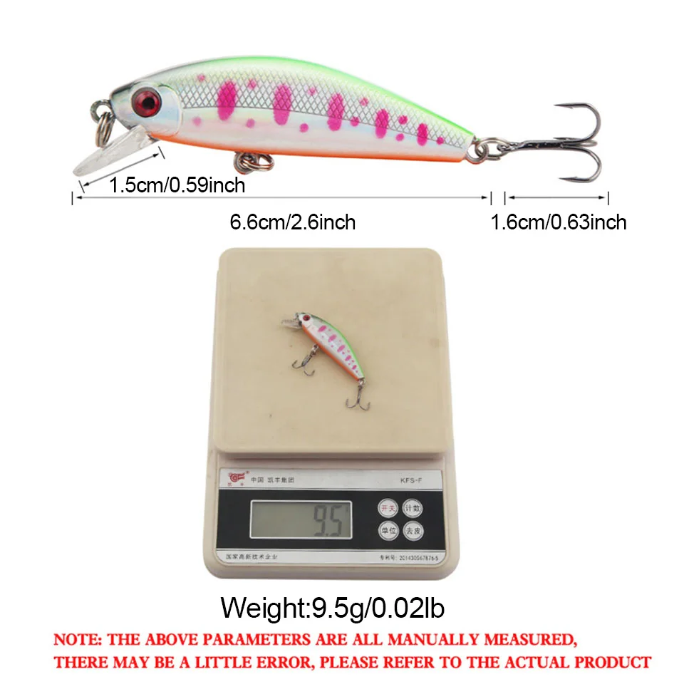 WALK FISH-señuelo de Pesca de pececillos, cebo duro Artificial Wobbler, ojos 3D, aparejos de Pesca de lubina, 1 piezas, 66MM, 9,5G - imagen 3