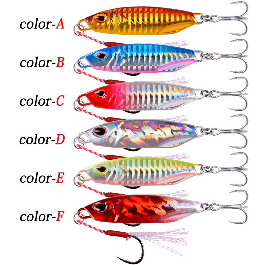 Señuelo de pesca de Metal, cebo de pesca de agua salada, Crankbait, Minnow, accesorios giratorios que se hunden, 10/15/20/30g/40g - imagen 4