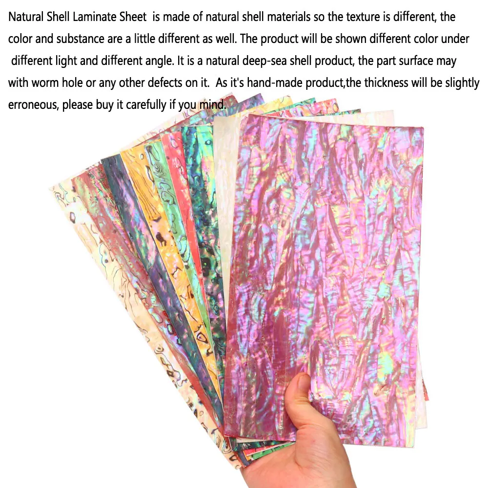 Bimoo Natural Shell Laminate Sheet Paua Coated Abalone Adhesive Veneer Film Sticker Fishing Lure Jig Lure Decorating Accessories - imagen 5