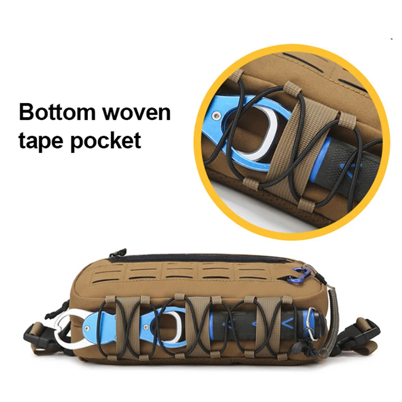 Chaleco de pesca táctico, bolsa de pecho, riñonera grande con múltiples bolsillos, bolsa de aparejo para deportes al aire libre, Camping, senderismo, caza, riñonera - imagen 5