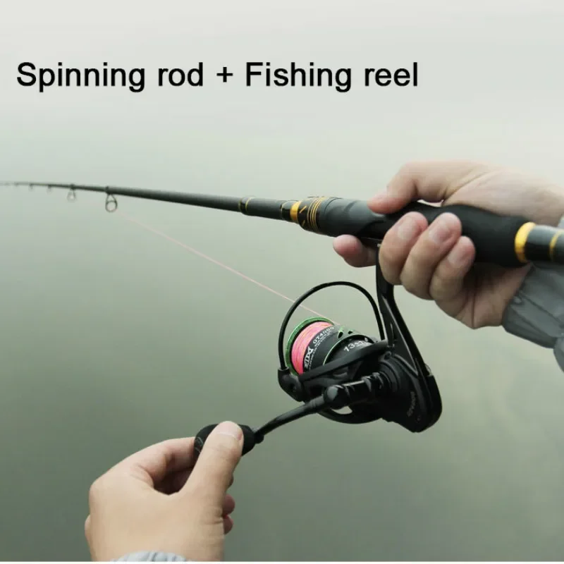 Caña de pescar de carbono, accesorio telescópico de 1,8 M-2,1 M, peso ultraligero, aparejos de viaje - imagen 4