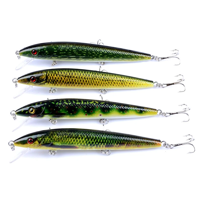 Señuelos de Pesca de pececillos, cebo duro Artificial flotante, Wobbler, Swimbait, aparejos Crankbait con ganchos, 1 piezas, 12cm, 13,5g - imagen 3