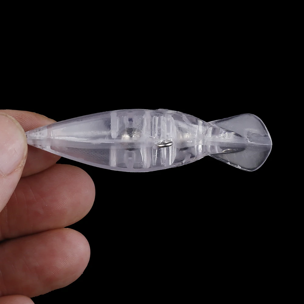 Chan'sHuang-Cebo en blanco sin pintar, cebo flotante de buceo, sonajeros Crankbait, transparente, hecho a mano, 65mm, 7,2g, DIY, 20 piezas - imagen 5