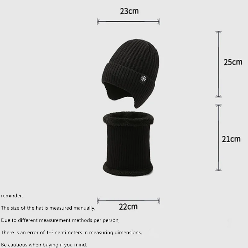 Gorro de pesca de invierno, gorro de punto, gorro de terciopelo para hombres y mujeres, bufanda, gorro para ciclismo al aire libre, gorro protector para el cuello cálido y grueso - imagen 4