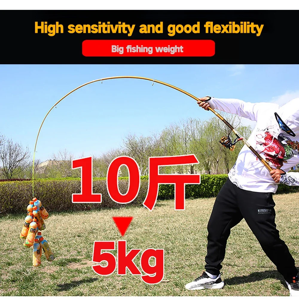 Cañas de pescar superduras, caña de tiro telescópica de larga distancia para barco de mar, equipo de pesca de alta calidad para agua dulce, 2,1 M-3,6 M - imagen 4