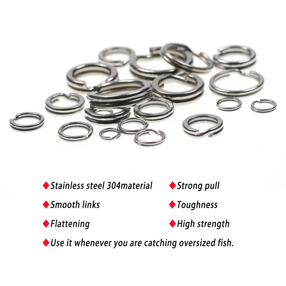 Mejore su experiencia de pesca con anillos divididos de acero inoxidable duraderos