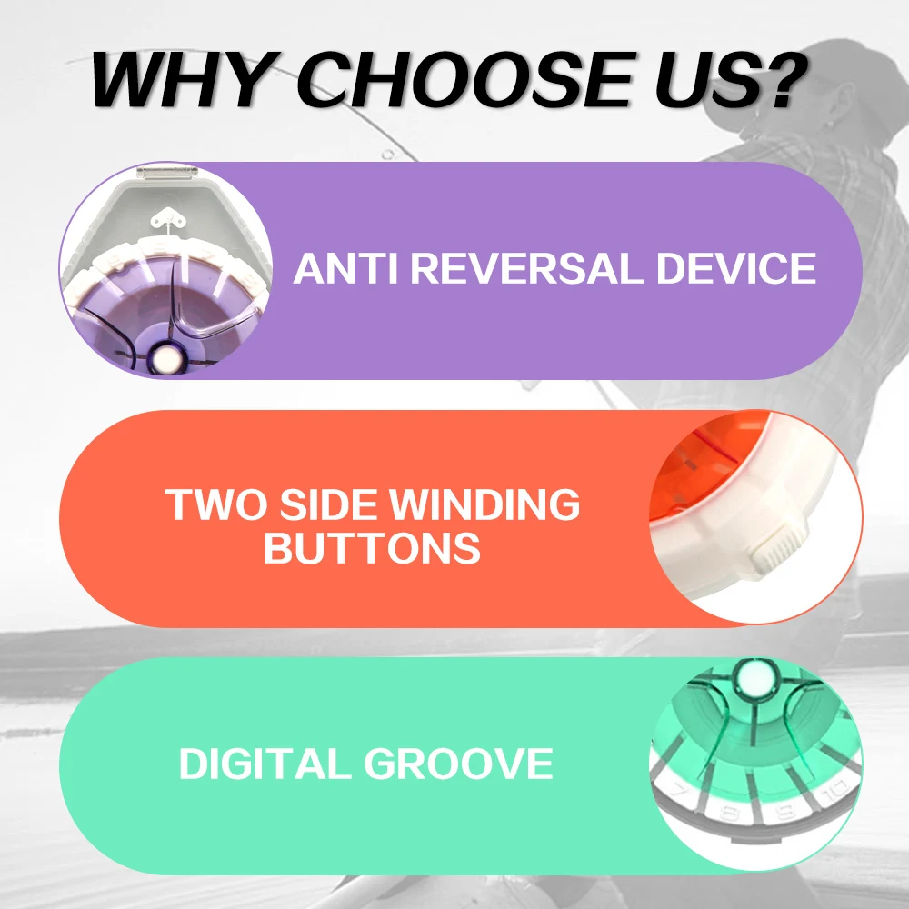 ZUKIBO Conveniente caja de carbono Almacenamiento de sedal de pesca Corte rápido de hilo Caja de carrete de corte antirretroceso Almacenamiento de sedal Bobinadora de carrete - imagen 2