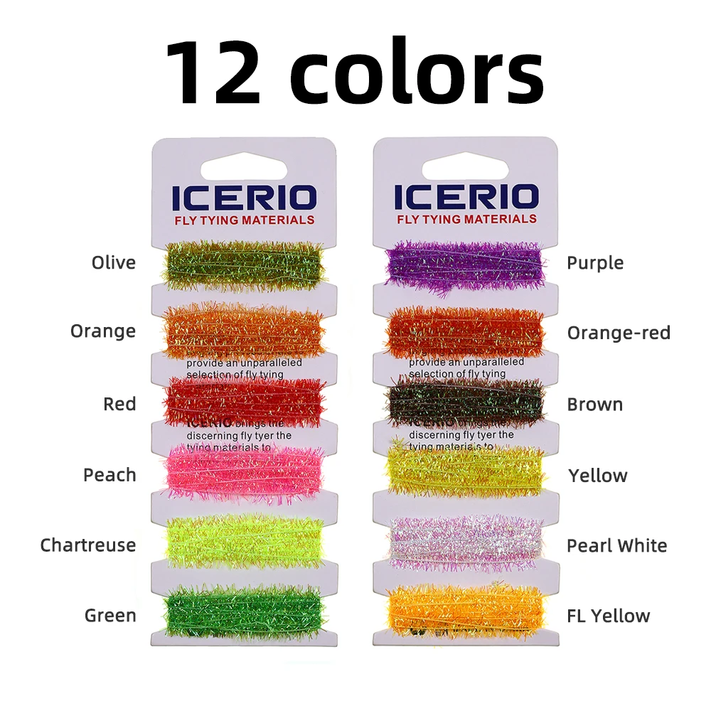 ICERIO Chenilla Cactus Flash – Material de Atado para Mosca Steelhead - imagen 4