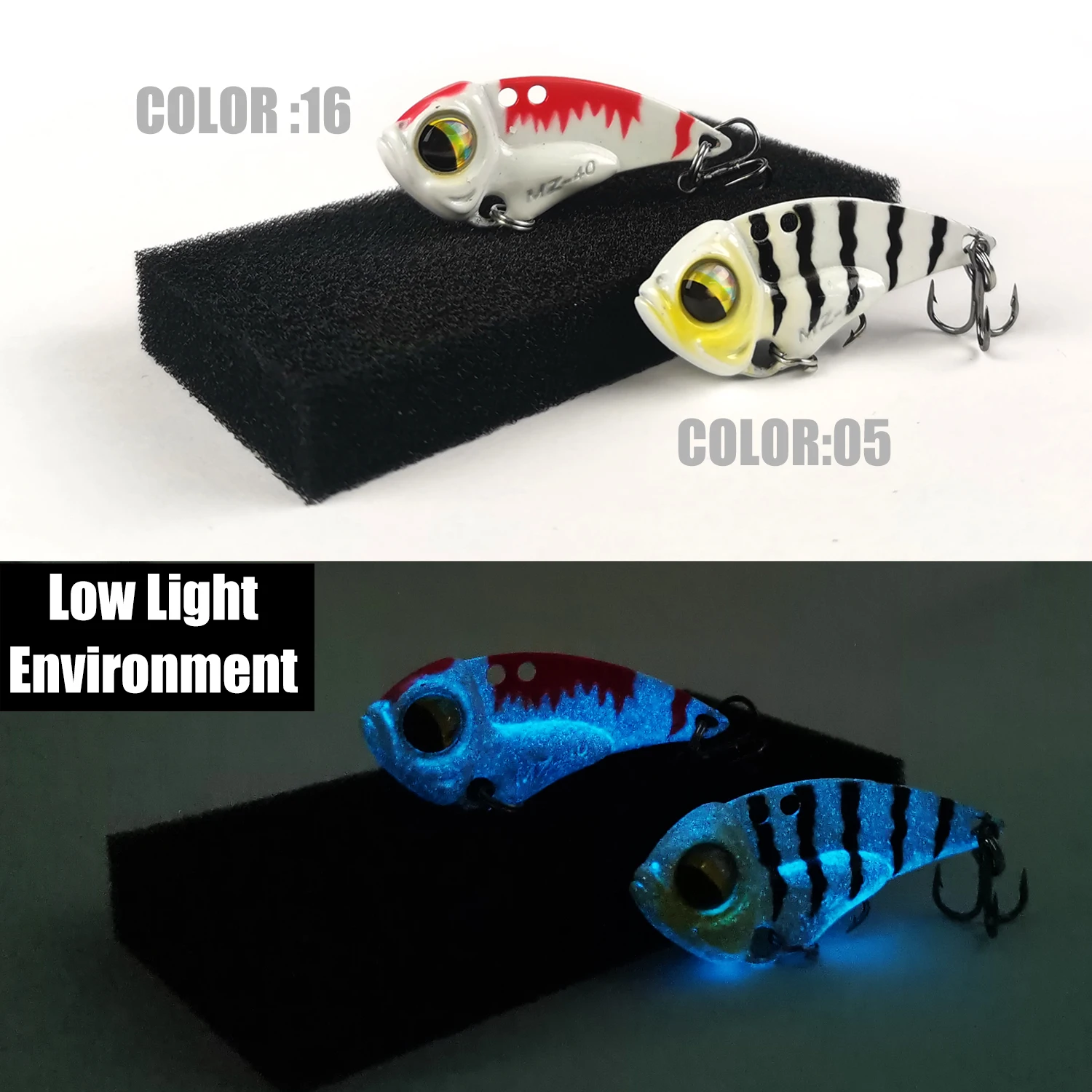 THETIME 2022 nuevo MZ40 Metal VIB Ratlin cuchara señuelo 40mm 6,5g hoja Jig cebo vibradores cigarra para Lucio perca tipo de pez lubina pesca - imagen 4