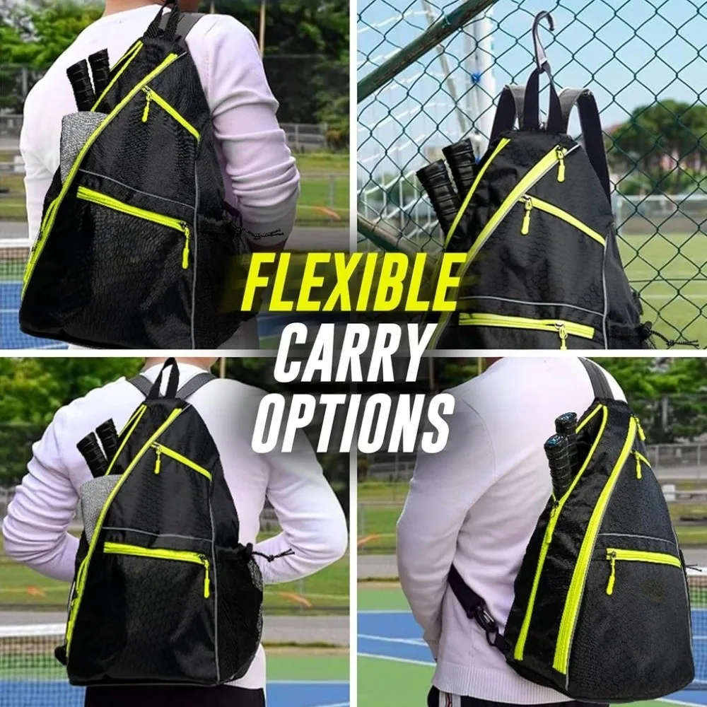 Bolsa de Paddle de Pickleball para deportes nuevos, mochila ajustable impermeable para raquetas de Pickleball, bolsa de pelota de Pickle de gran capacidad para hombres y mujeres
