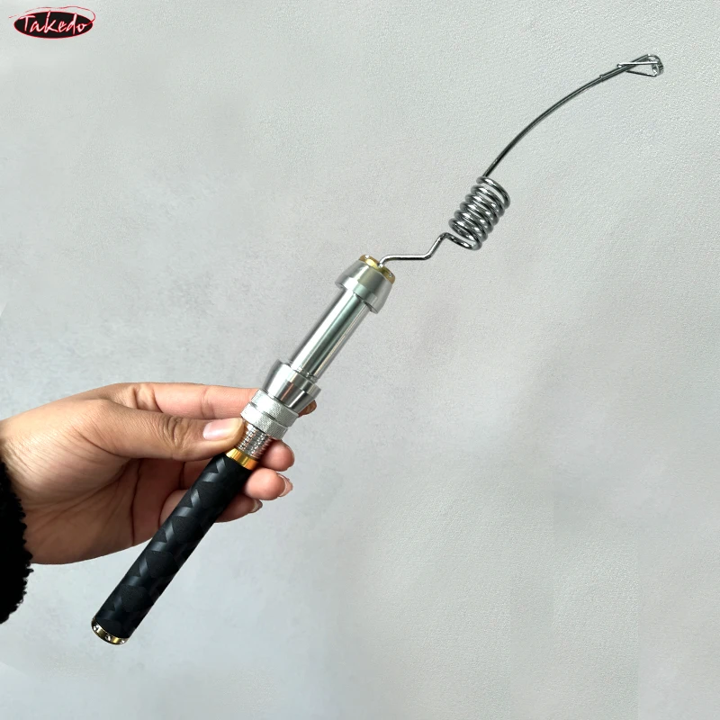 TAKEDO MYIZL-caña de pescar de mar de 2 secciones, cañas de pescar de acero inoxidable, barco con mosca de hielo, caña giratoria de resorte para carpa, trucha y lubina - imagen 2