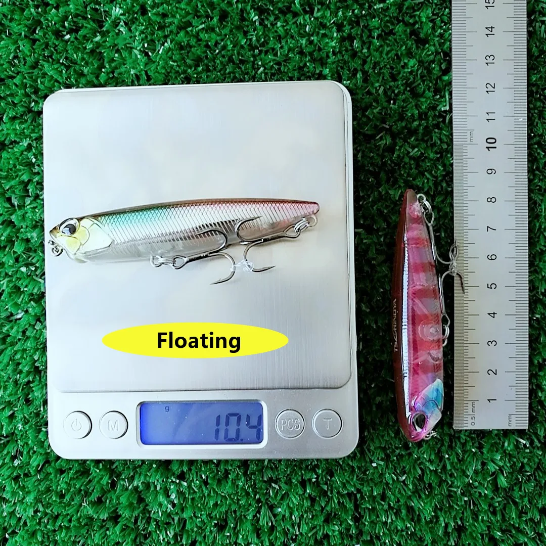Tsurinoya 4 Uds 85mm 10,5g señuelo de pesca tipo lápiz Stickbait cebo duro aparejos de pesca para lubina cabeza de serpiente