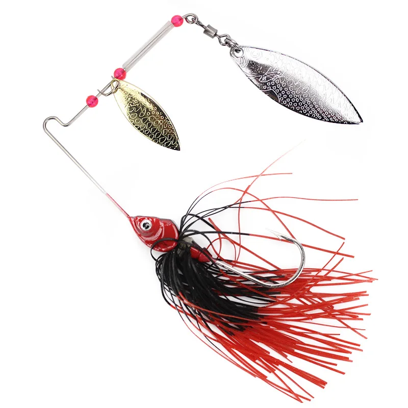 Señuelo Buzzbait ruidoso para lubina – acción viva y falda movible - imagen 5