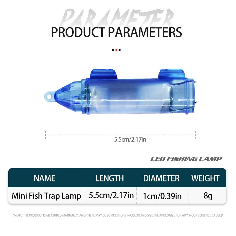 Herramientas de pesca, Mini luz LED para señuelos de peces, impermeable, subacuática, atracción, señuelo de pesca, lámpara de pesca para una noche de caída profunda - imagen 5