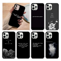Funda de teléfono con frases de muerte depressivas para iPhone 17 Air 15 16 14 11 12 13 Pro MAX Plus