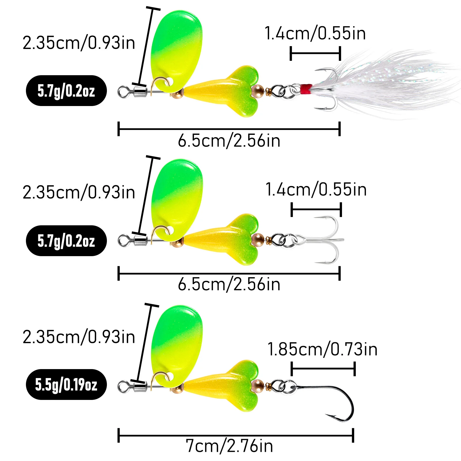 Spinner metálico para lubina y salmón – Señuelo wobble de jigging - imagen 2