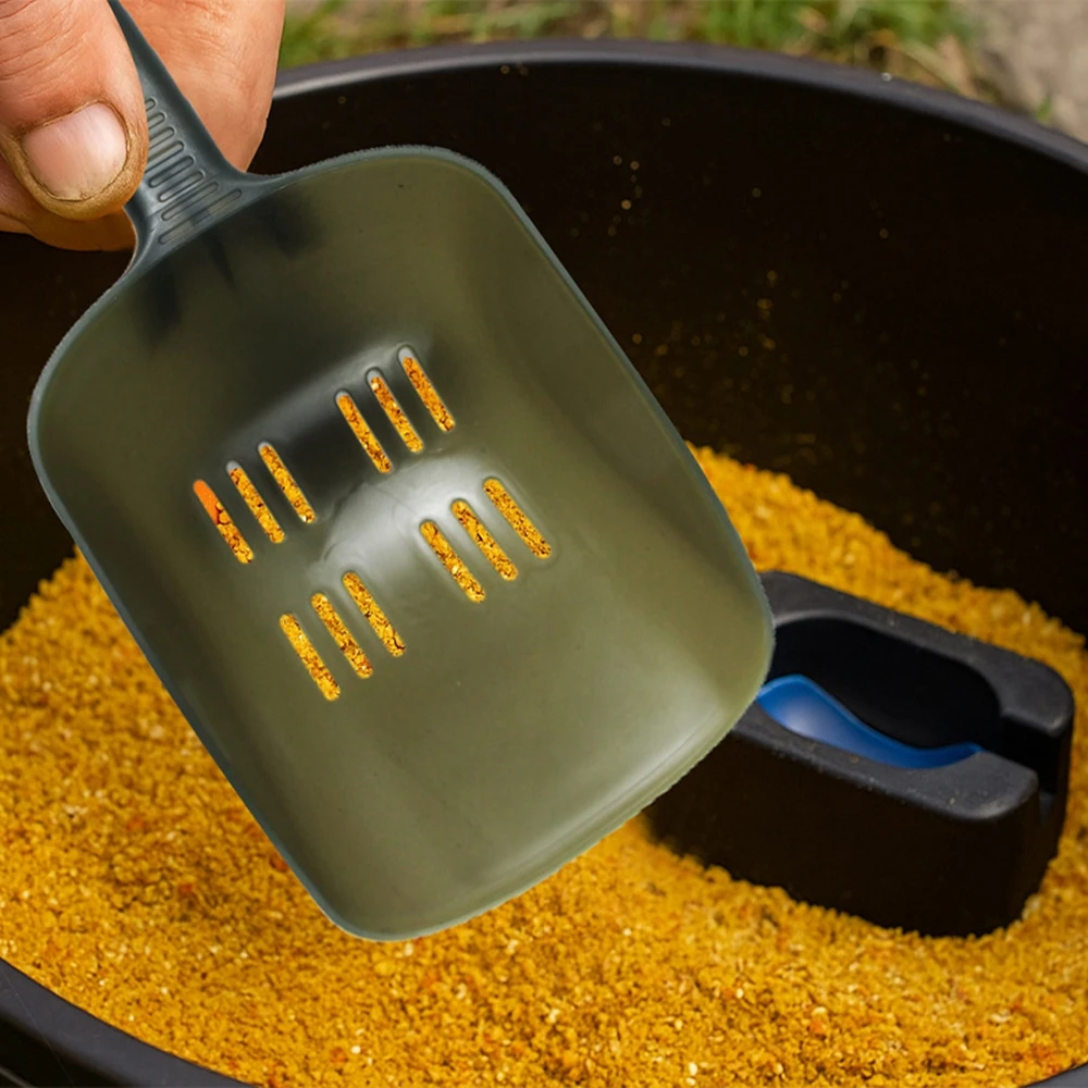 Cuchara de cebo, cuchara de pescador de pesca perforada para cebo molido, bolsa de PVA, cuchara de cebo, pesca de carpa - imagen 3