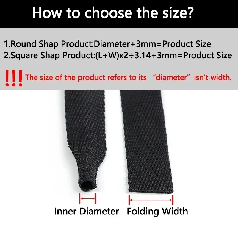 Funda de Cable trenzado termorretráctil de 1 ~ 50m, aislamiento de 6/8/10/12mm, retardante de llamas, PET, organizador de línea automática, protección de envoltura de Cable - imagen 3