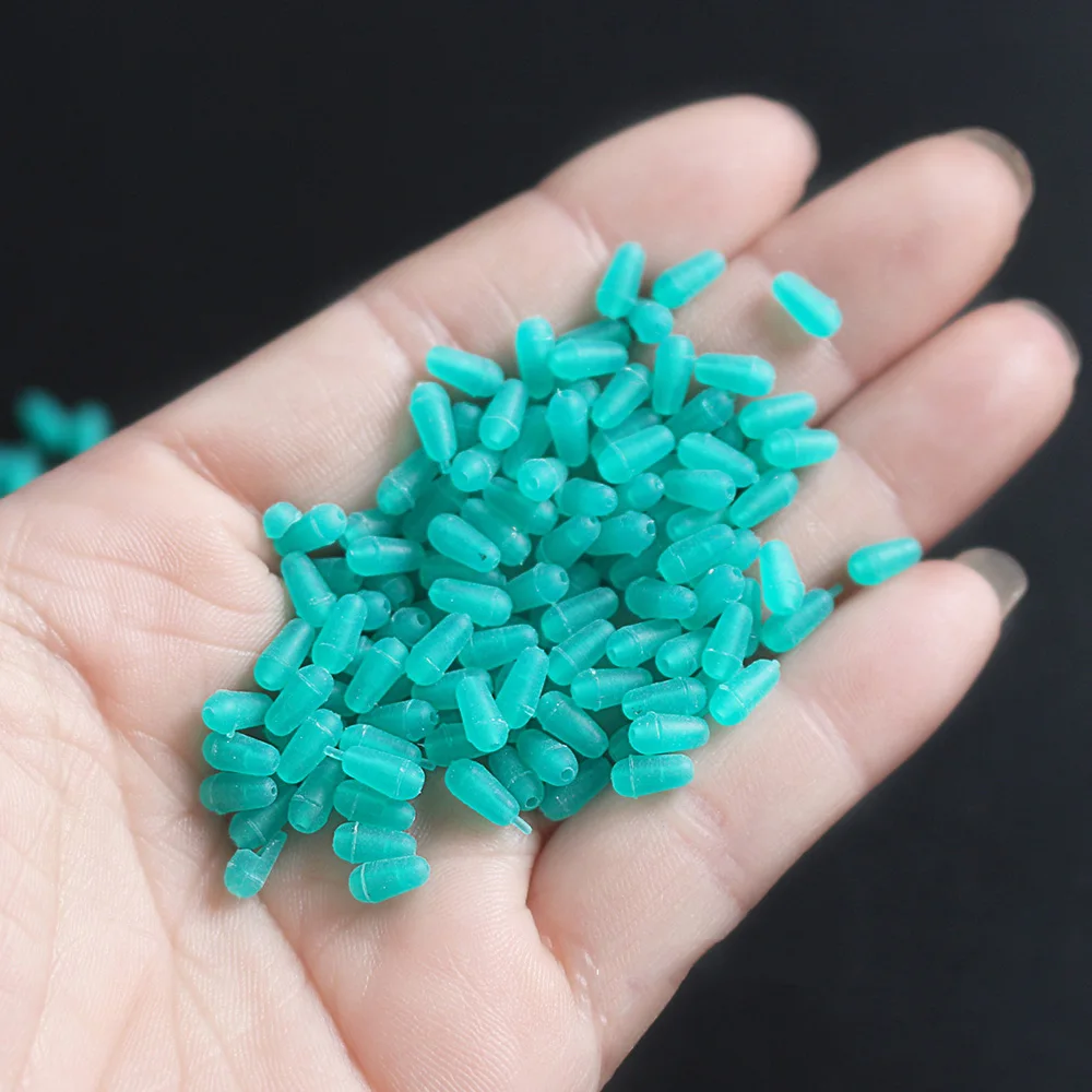 100 unids/lote 8 anillos Anti-enrollado granos de silicona línea principal cilíndrica 8 anillos espacio herramientas de aparejos de pesca - imagen 5