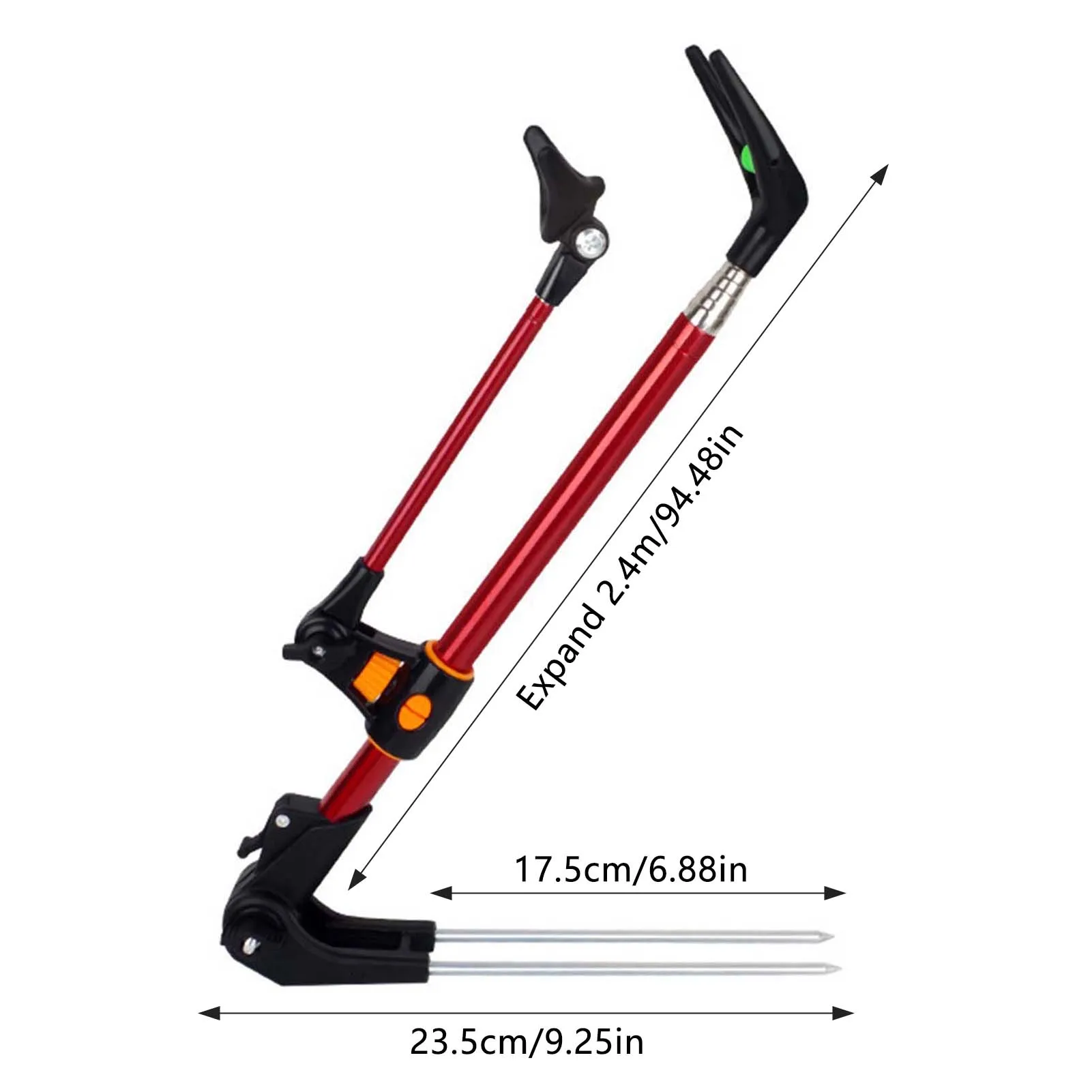 Estantes ajustables para caña de pescar, soporte para caña plegable, soporte de montaje para banco en tierra, adecuado para la mayoría de cañas de pescar - imagen 3