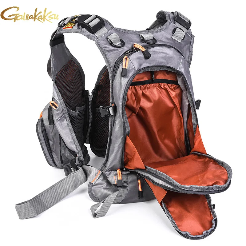 Chaleco salvavidas multifunción con mochila integrada para pesca - imagen 3