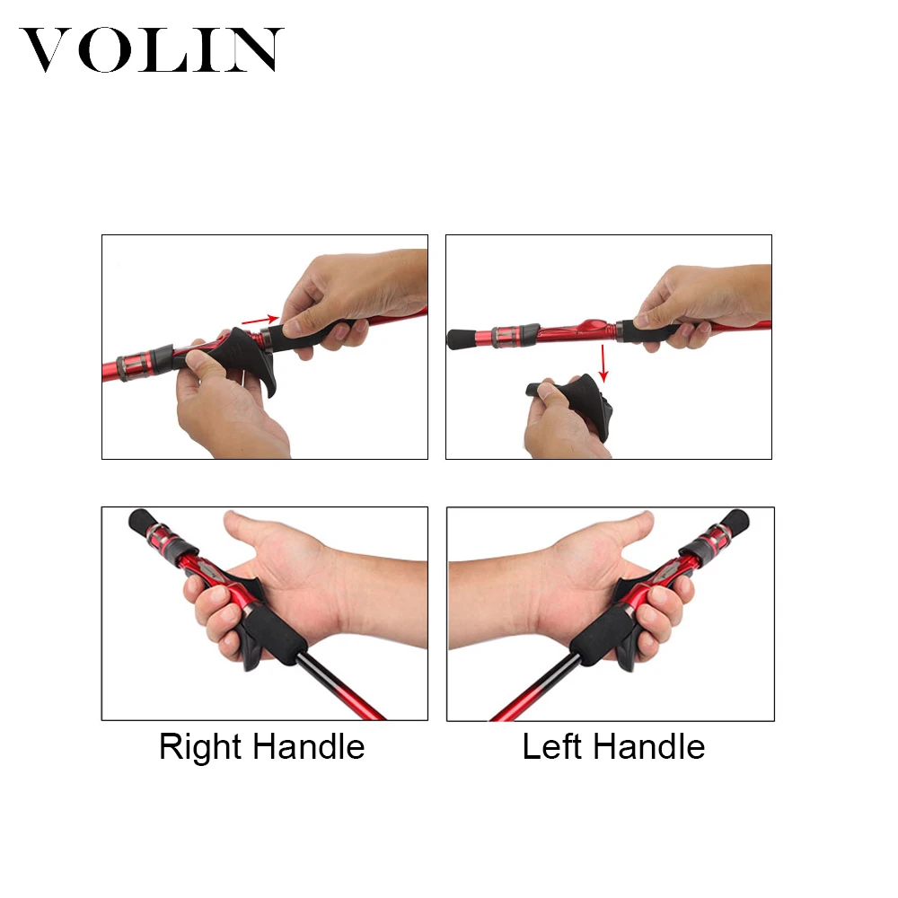 VOLIN-caña de pescar de Jigging lento, caña de fundición de 1,83 M, 1,98 M/ML/MH, punta superior sólida, 60-200g, 150-400g, agarre grande, Fuji - imagen 5