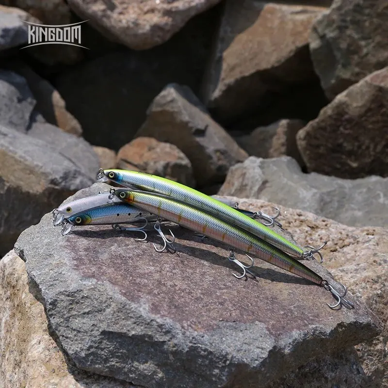 Kingdom Sea Señuelos Wobbler hundimiento lento anzuelos VMC - imagen 5
