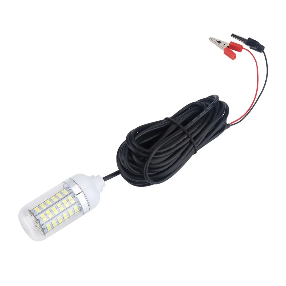 Luz LED de pesca de 12V, 15W, IP68, resistente al agua, 108 LED, luz de pesca submarina, 3 colores, iluminación de 360 grados, lámpara buscador de peces - imagen 2