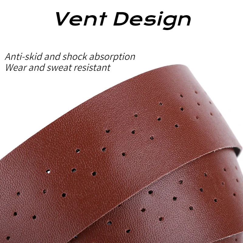Cinta para manillar de bicicleta de carretera, accesorios de cuero Artificial PU con textura EVA, correa de perforación, 2150x30x3mm, 2 uds. - imagen 5