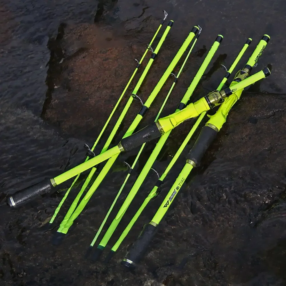 BAKAWA-cañas de pescar giratorias, caña de pescar con mango EVA, 4 secciones, ultraligera, alimentador de viaje, 1,8 M, 2,1 M - imagen 3