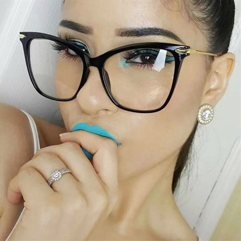 Gafas anti-luz azul con bloqueo de rayos azules, protección ocular ultraligera, gafas cuadradas, gafas ópticas de Metal para oficina - imagen 3