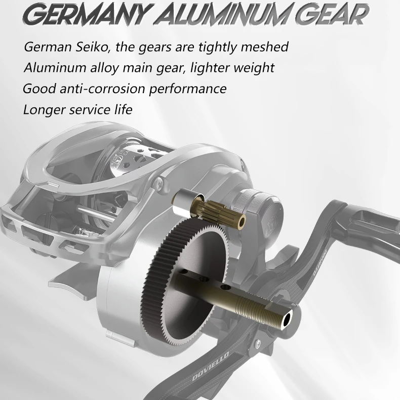 Carrete de pesca SOLOKING Acura 136g ultraligero BFS carrete de pesca Baitcasting 7,1/8,1 relación de engranaje 10 + 1BB 4KG Baitcaster de potencia - imagen 4