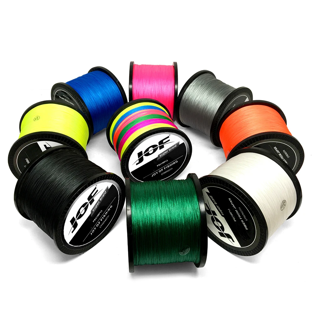 JOF-línea de pesca trenzada de 8 hebras, cuerda multifilamento de PE de 1000M, 500M y 300M, aparejos de pesca de agua salada japonesa de 18-78LB, 2023 - imagen 4