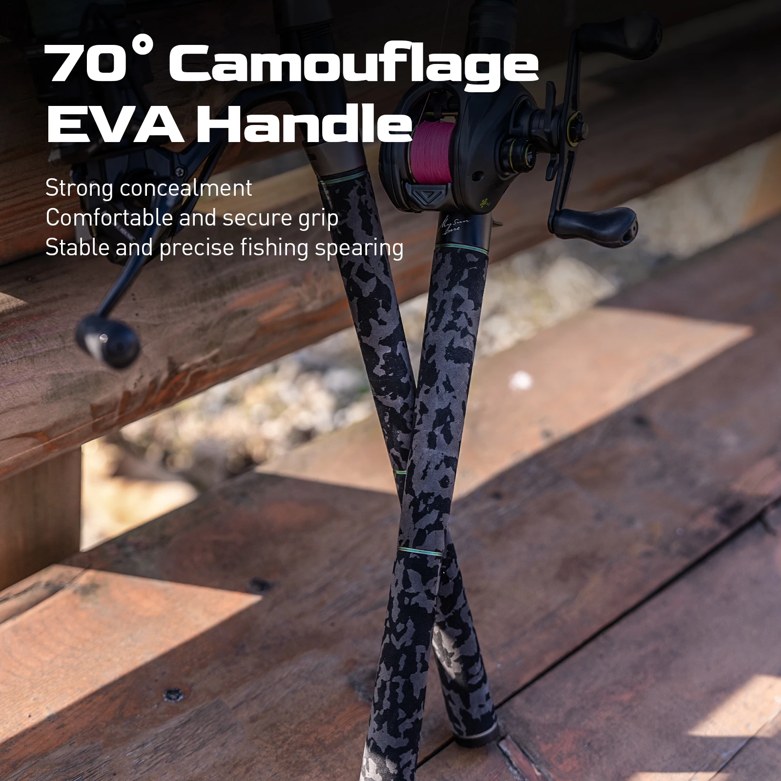 Cañas de pescar HANDING SINDOREI H/XH/XXH, peso del señuelo de 200g, potente caña de cabeza de serpiente para Lucio, caña gigante giratoria de 2,13-2,69 M de acción rápida - imagen 5