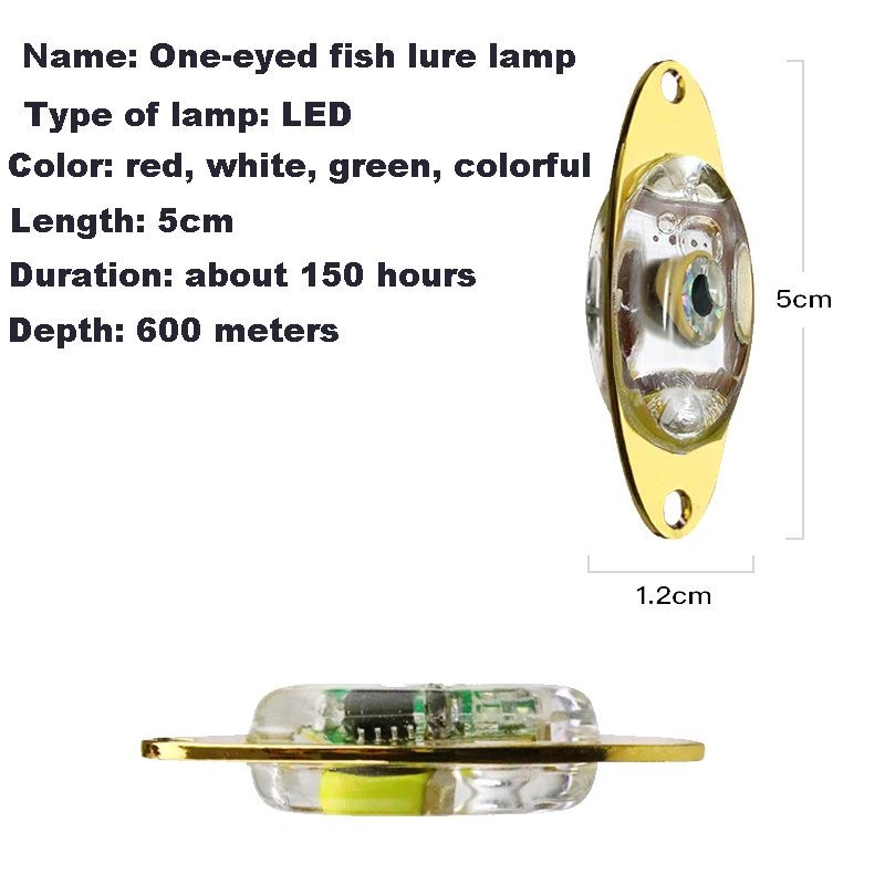 Lámpara LED intermitente subacuática de 2 piezas, trampa para peces, envío directo, cebo de pesca alto, señuelo luminoso que atrae - imagen 5