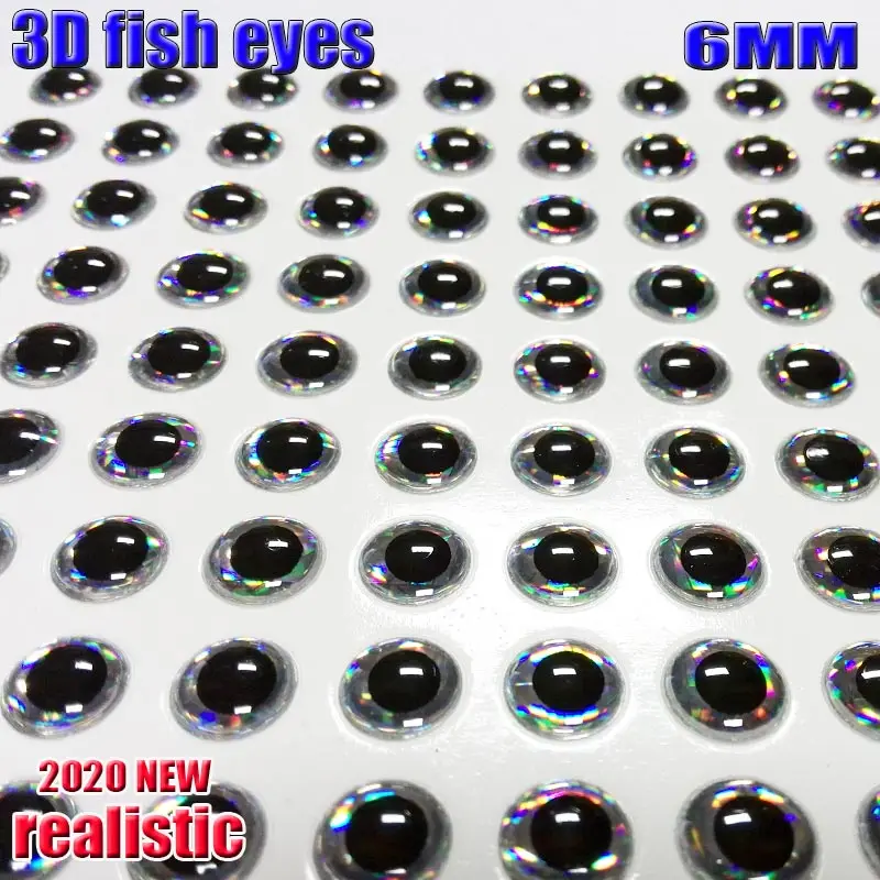 Ojos 3D para señuelos de pesca plateados 6 mm – realistas - imagen 3