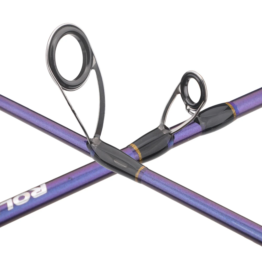 ROLLFISH barco fibra de carbono luz Jigging caña de pescar Spinning Casting señuelo caña de pescar agua salada 2 secciones 1,68-1,98 m - imagen 5