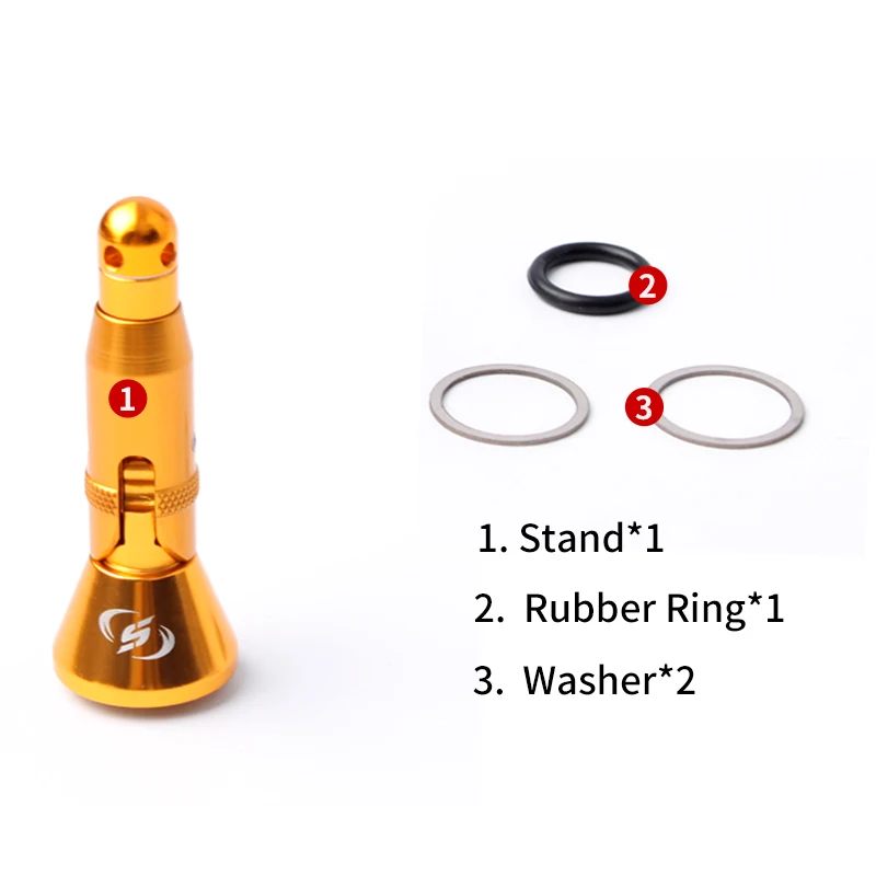 RUKE-soporte de carrete de pesca, accesorio de aleación de aluminio, equilibrio equipado, longitud de 46mm, peso de 8,6g para carrete S/D, bricolaje, novedad, 1 ud. - imagen 3