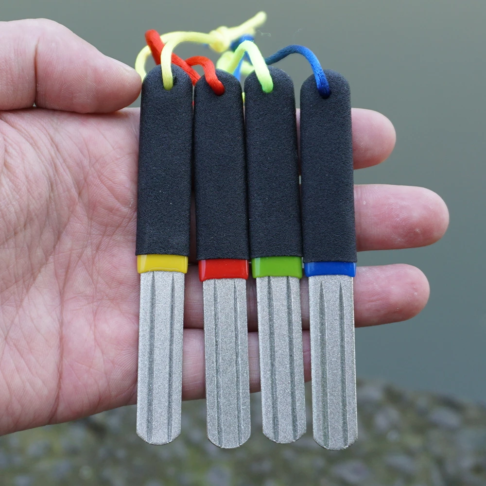 Afilador de anzuelos de pesca Hirisi, herramientas portátiles para afilar anzuelos de piedra para accesorios de pesca al aire libre HS02 - imagen 2