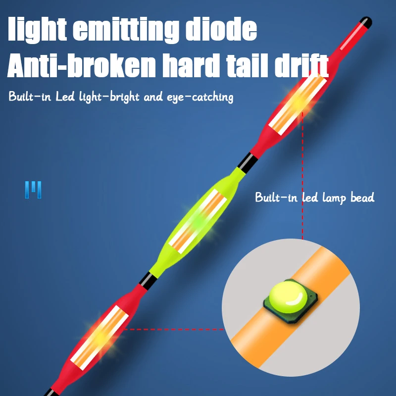 Flotador de pesca electrónico con detección de gravedad luminosa, LED que se vuelve automáticamente rojo, llamativo, 5G-10G de carrera, flotador de peces grandes, 2023 - imagen 3