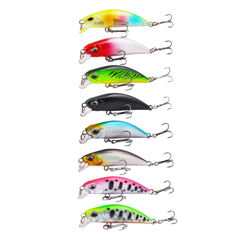 Señuelo de camarón pececillo Artificial, 5cm, 5g, pesca dura, cebos de pescado falsos, Spinning Wobbler, carpa de agua superior de vinilo - imagen 3
