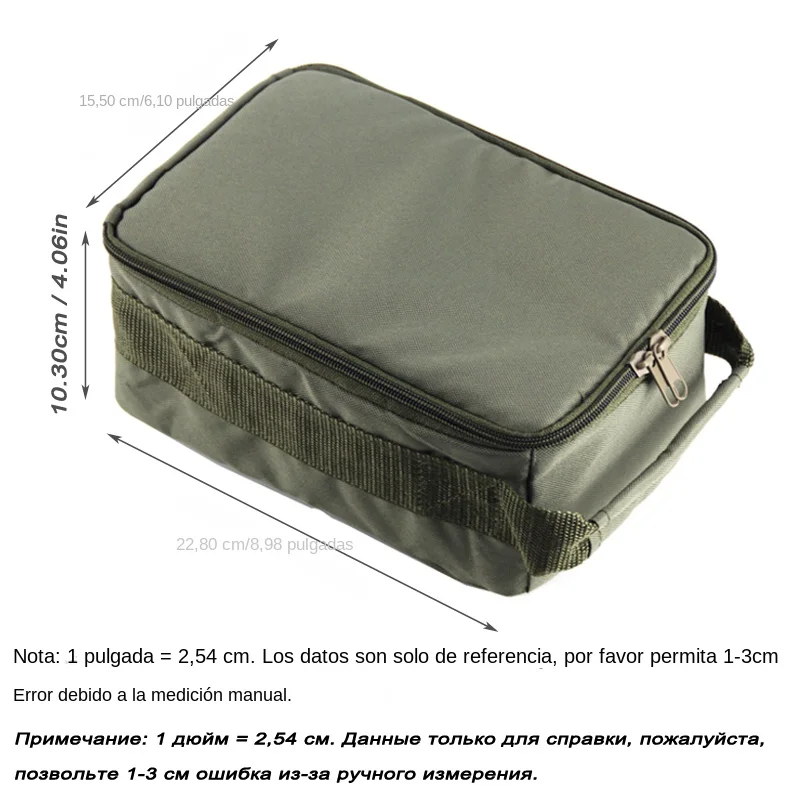 Bolsa de aparejos de pesca 3 en 1, carrete de pesca, sedal, señuelo, gancho, bolso de almacenamiento, equipo de carrete de pesca de carpa al aire libre N0237 - imagen 3
