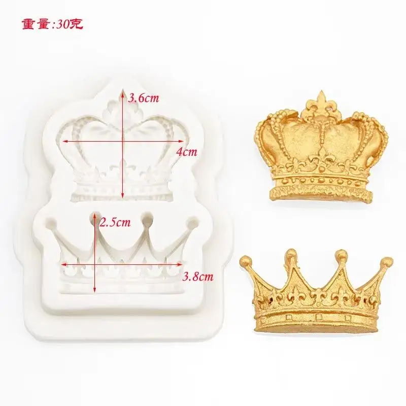 Molde silicona 3D coronas princesa y reina – fondant y resina - imagen 4
