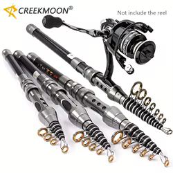 Caña de pescar telescópica para roca de mar, carpa giratoria para alimentador, poste de fibra de carbono, 2,4 M, 2,1 M, 1,5 M, Mini asiento de carrete de caña de viaje corta