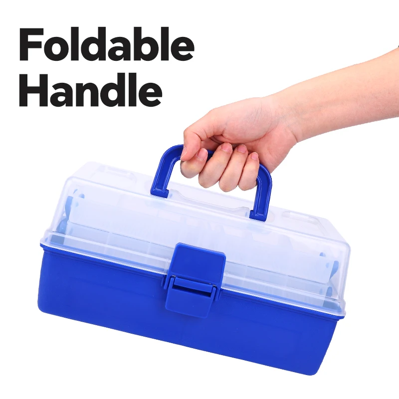 Weihe Caja de Aparejos 304 Portátil – 3 Capas de Plástico Resistente - imagen 3