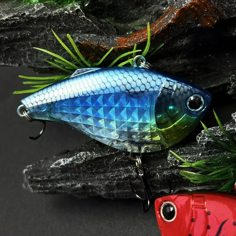 60mm 14,7g cebo con vibración que se hunde Rattlin láser Swimbait Señuelos de pesca de fundición larga hielo invierno VIB cebo duro Lucio aparejos de lubina - imagen 5