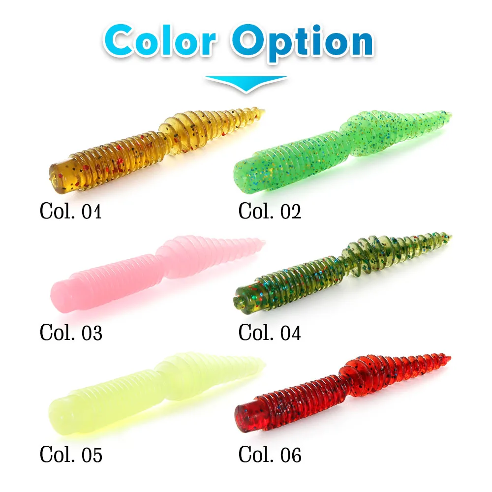 FSTK cebo de gusano, Señuelos de Pesca con olor a pescado, Pesca de carpa, 49mm, 63mm, señuelo de lubina, Wobblers suaves, Pesca de carpa, cebos artificiales Isca - imagen 3